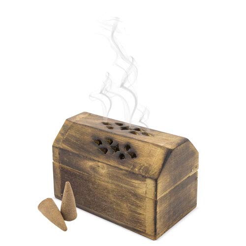 Mango Wood Incense Box with Incense Cones