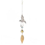 Diamanté Hummingbird Sun Catcher with Bell & Feather Charm