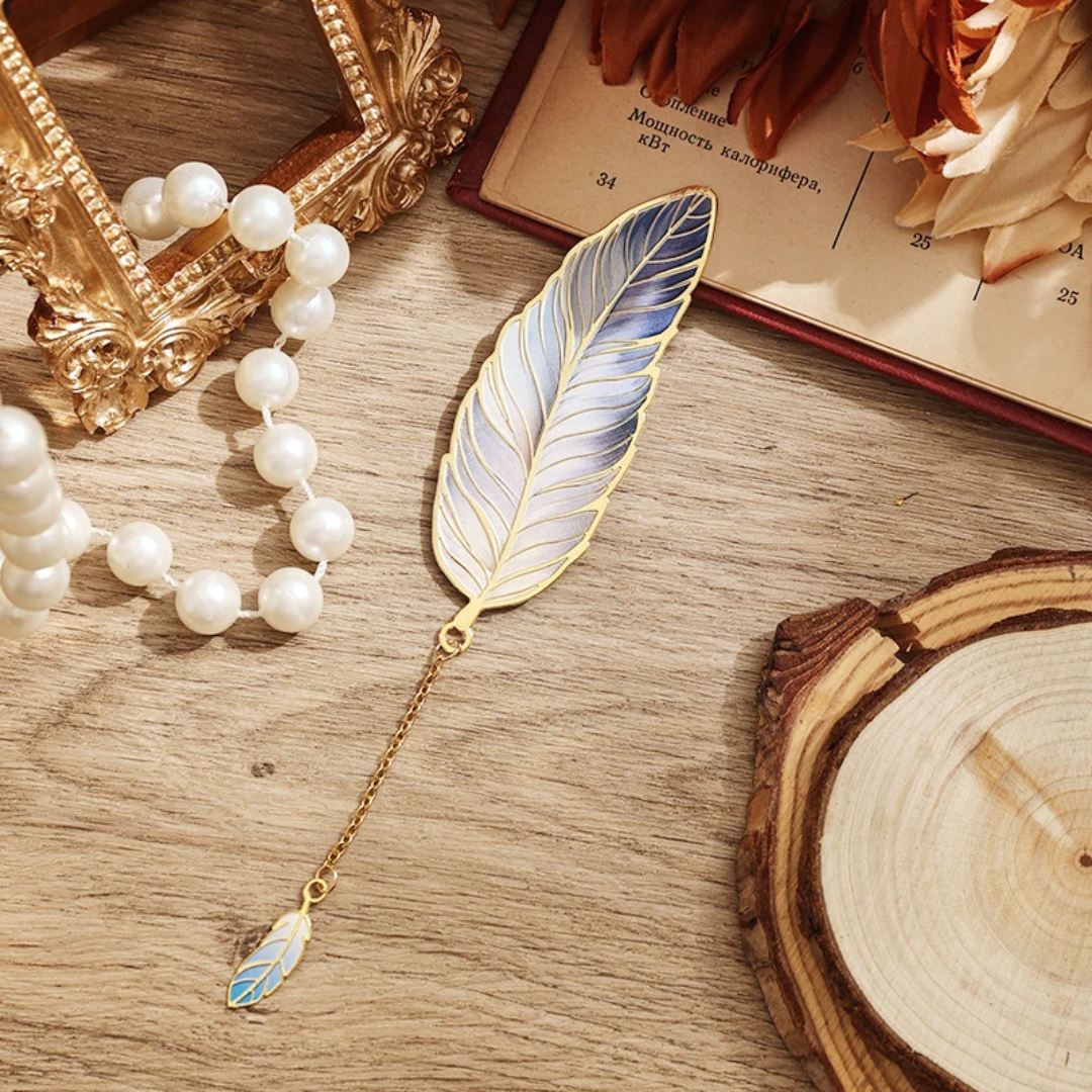Feather Bookmarks - Blue