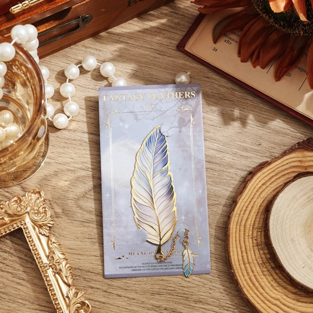 Feather Bookmarks - Blue