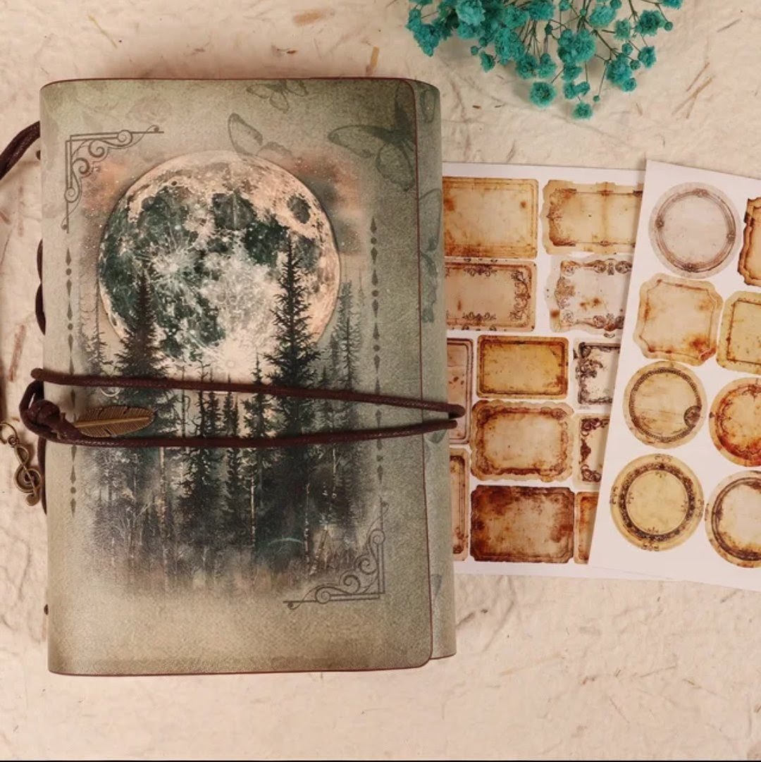 Vintage Style Journal Set - Forest Moon
