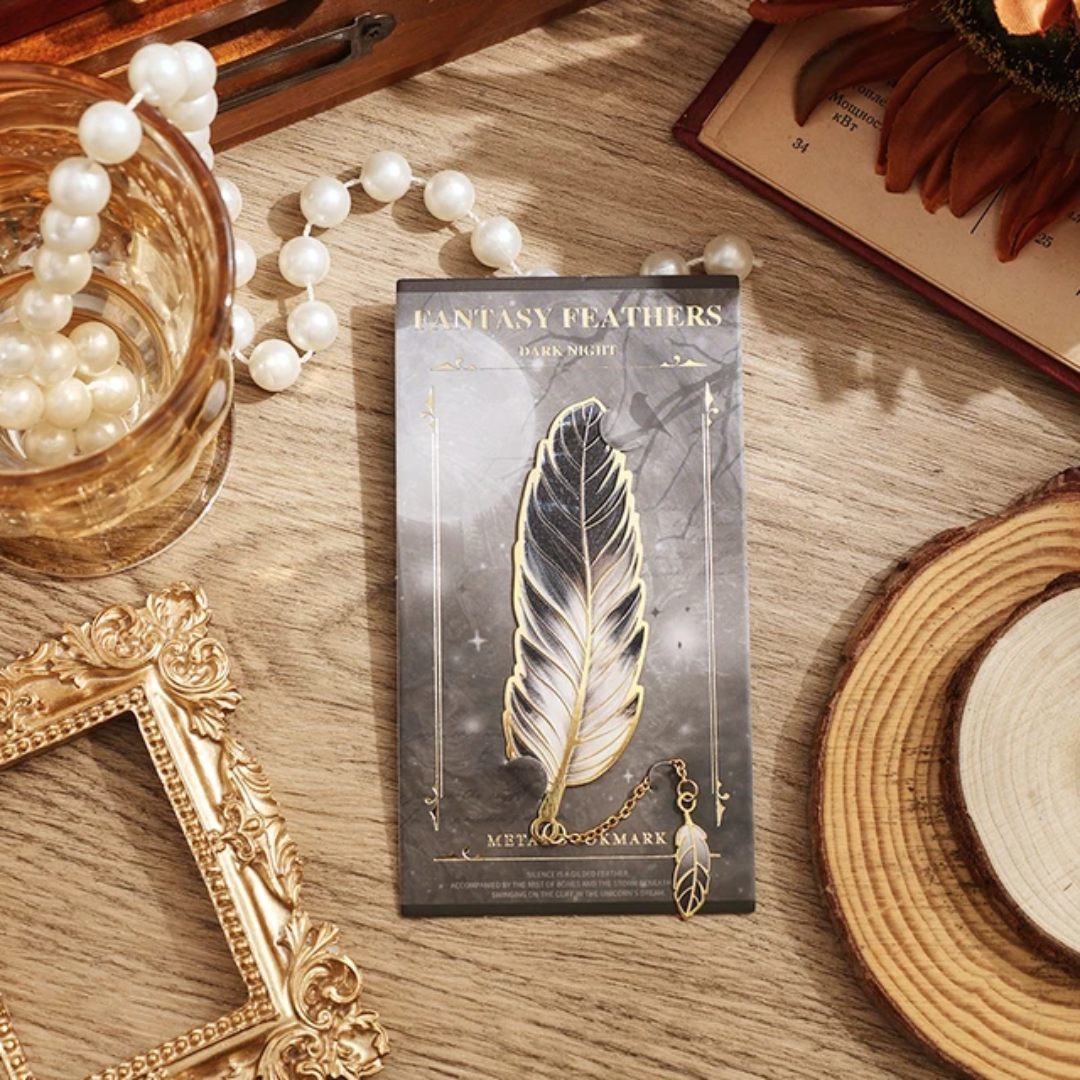 Feather Bookmarks - Black