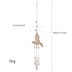 Diamanté Hummingbird Sun Catcher with Crystal Droplets