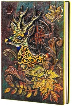 3D Embossed Antique Style Notebook - Elk