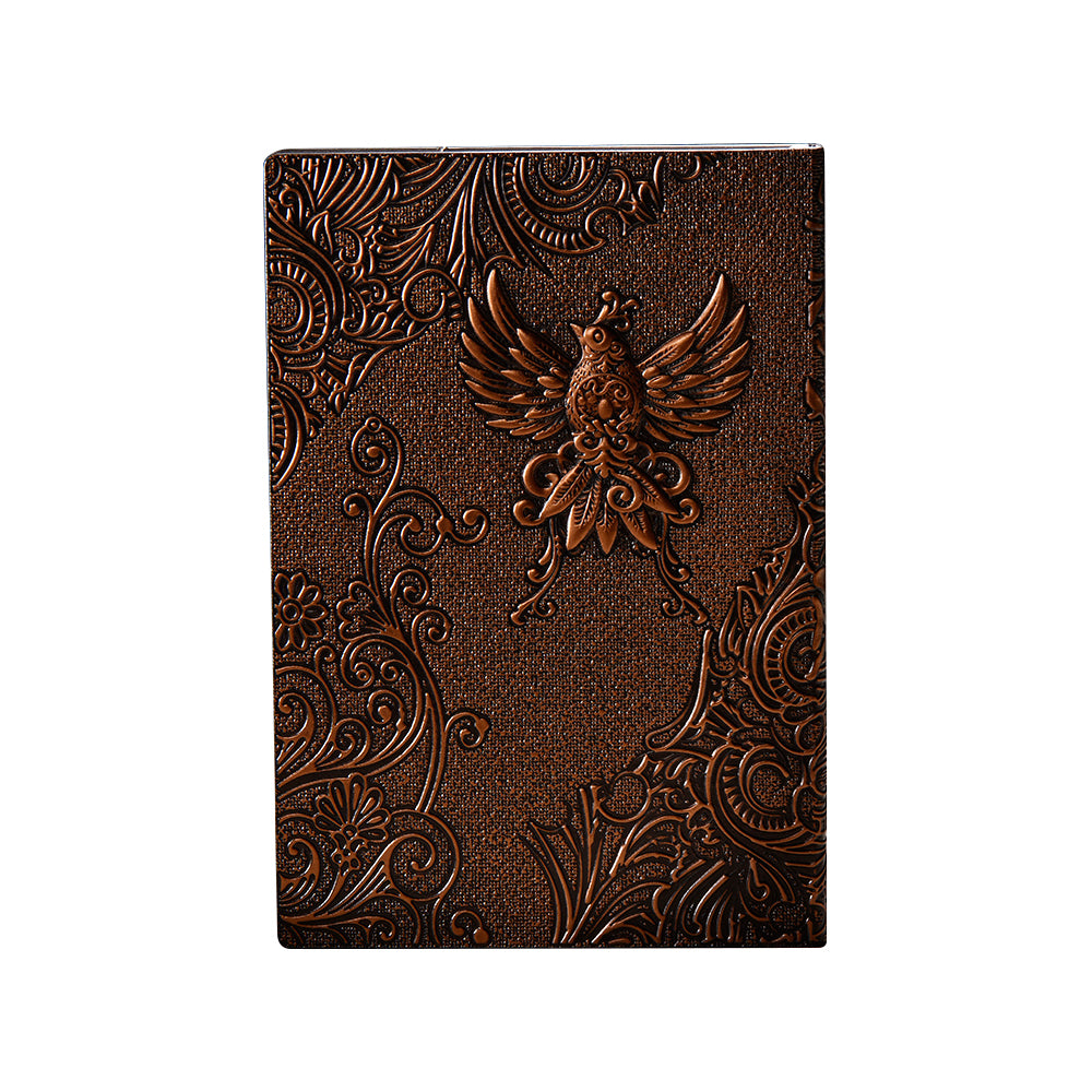 3D Embossed Antique Style Notebook - Phoenix