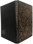 3D Embossed Antique Style Notebook - Skull