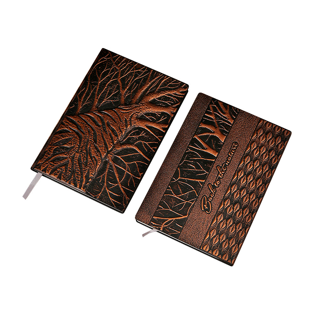 3D Embossed Antique Style Notebook - Branching Tree