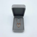 Rose Gold Origami Wolf Pendant Necklace