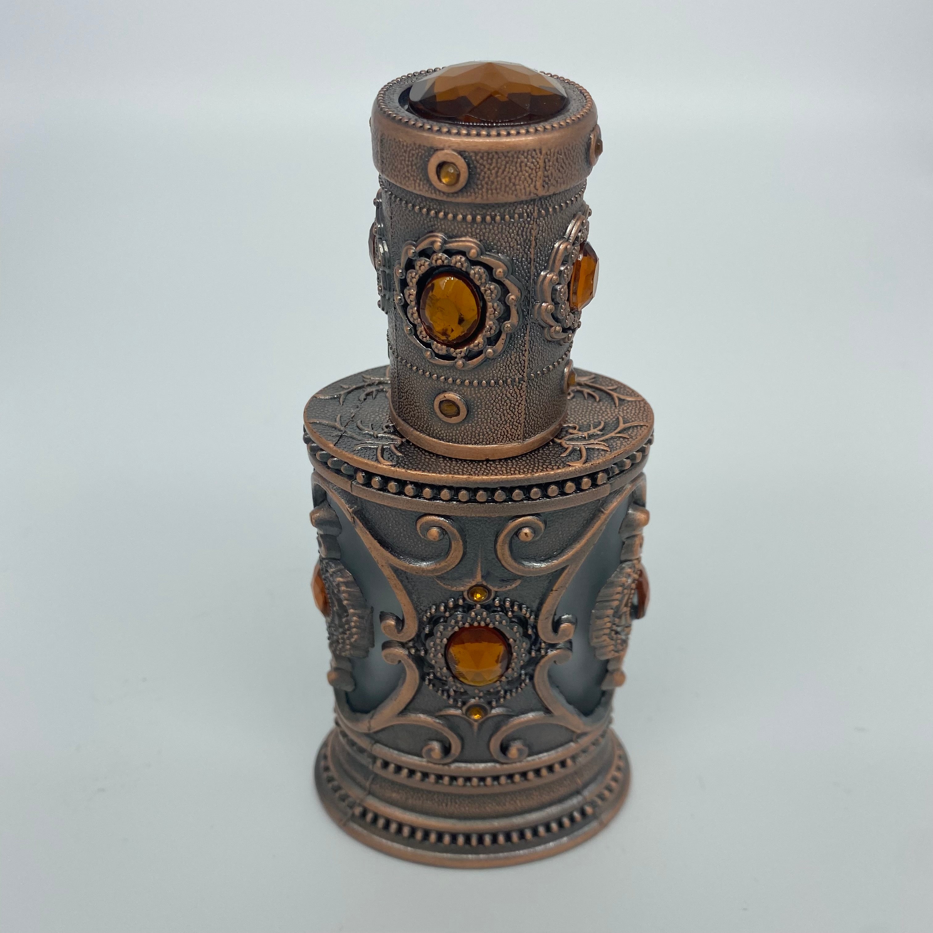 Bronze & Amber Vintage Style Perfume Bottle