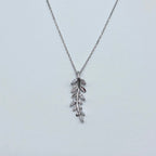 Sterling Silver Leaf Pendant Necklace