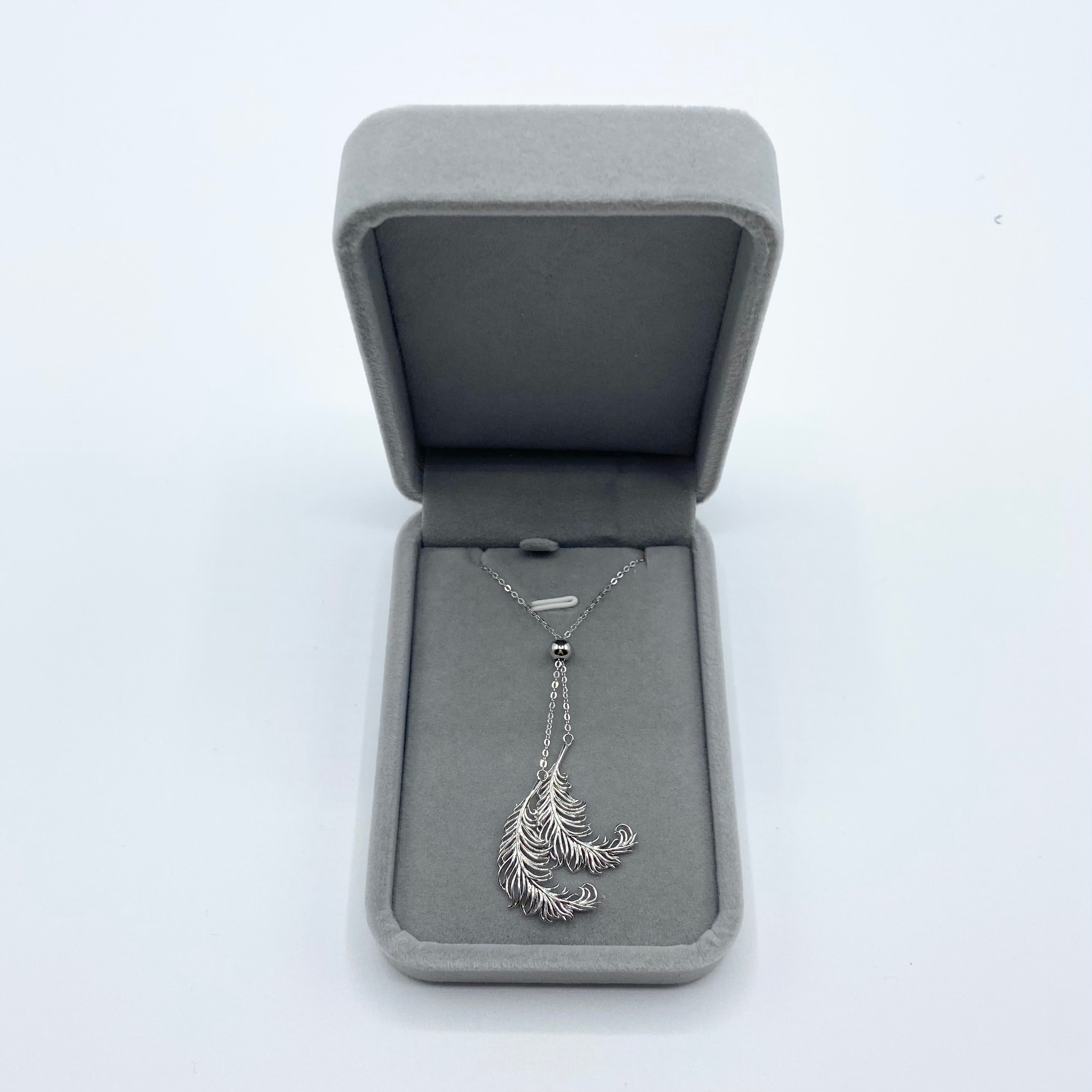 Sterling Silver Feather Pendant Necklace