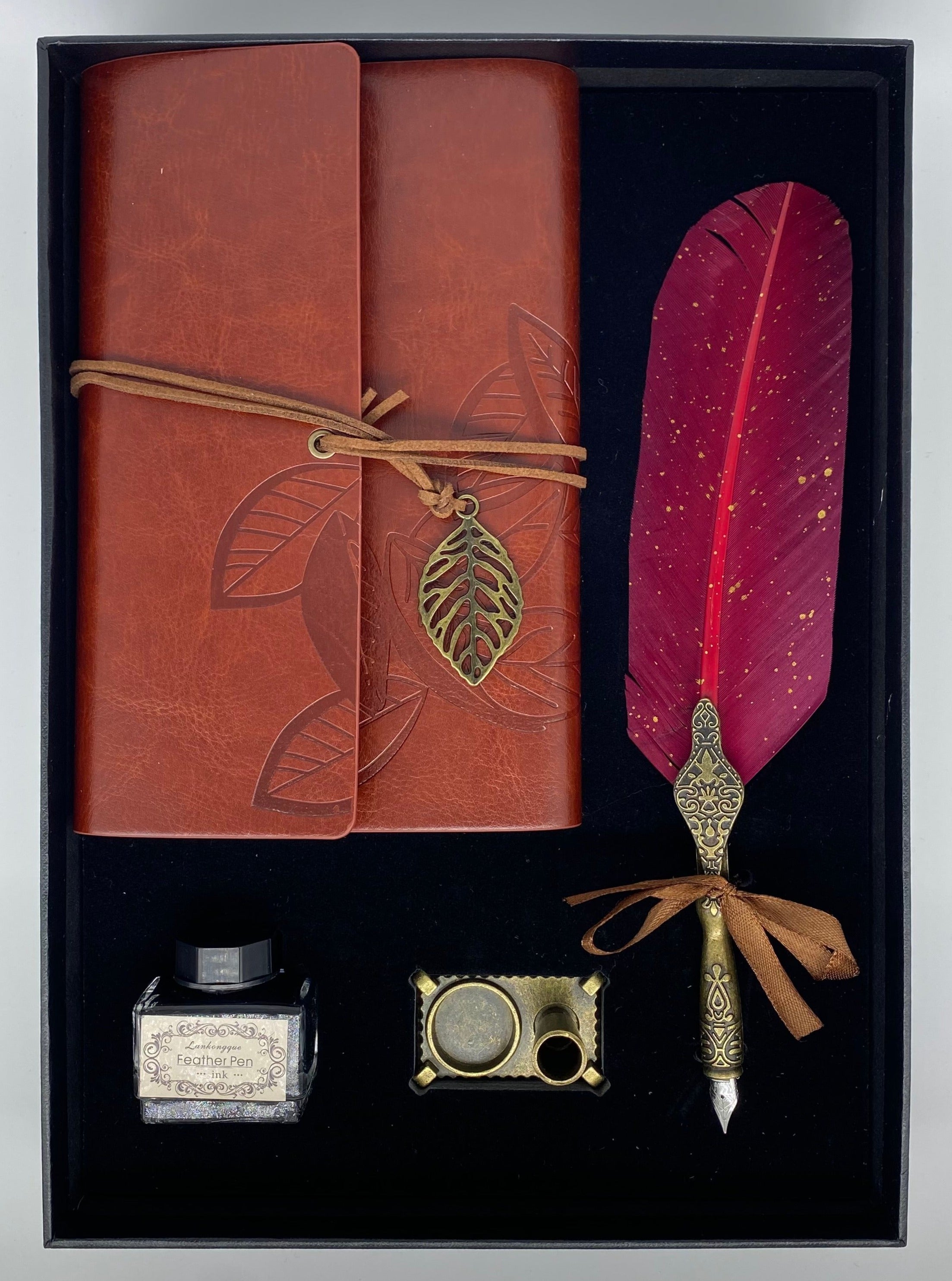 Journal & Quill Set - Red