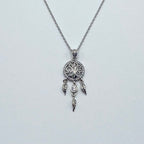 Sterling Silver Tree of Life Dream Catcher Necklace