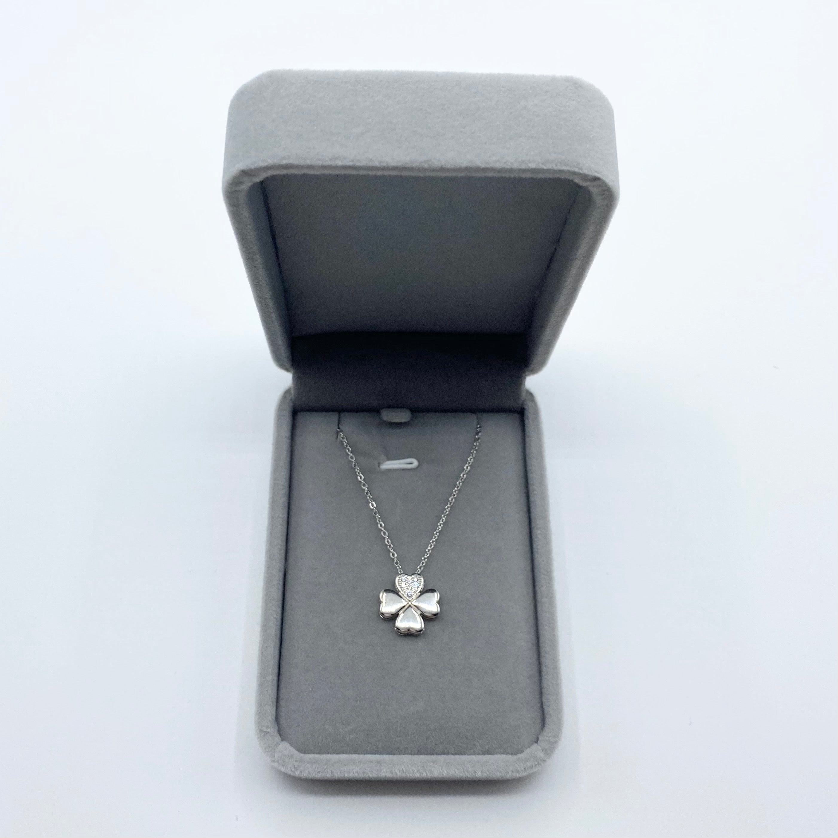 Sterling Silver Four Leaf Clover Pendant Necklace
