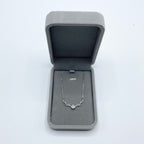 Sterling Silver Deer Antler Crystal Necklace